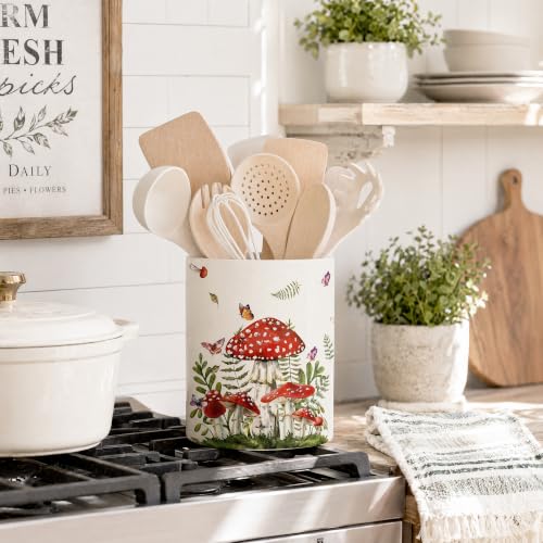 Mushroom Ceramic Utensil Crock (Mushroom 01)