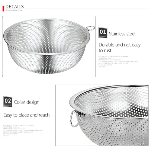 Stainless Steel Colander and Fine Mesh Strainer for Kitchen