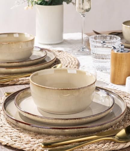 Dinnerware Sets for 6 (Almond Cream / Service for 6(18Pcs))