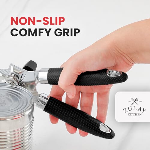 Can Opener with Large Bottle Opener (Side Bottle Opener Design / Black)