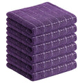 100% Cotton Terry Kitchen Towels (Purple / 13 X 28 - 6 Pack)