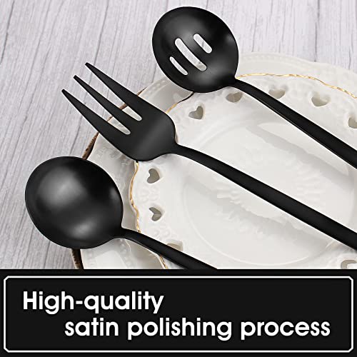 Matte Black Serving Silverware Set (Matte Black)