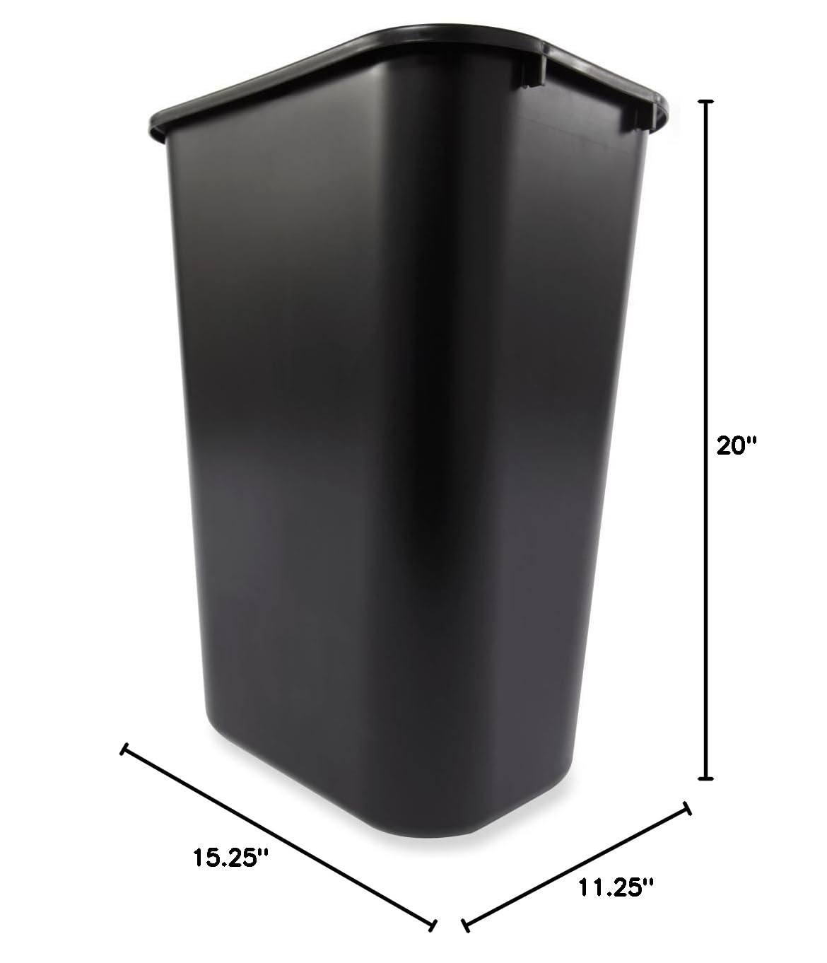 Deskside Wastebasket (10.25 Gallons / Black)