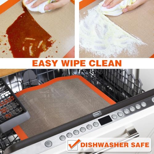 Best German Silicone Baking Mat (Medium Sheet Baking Mat (Set of 2) / 14.76 x 9.85 inches (LxW) *2)