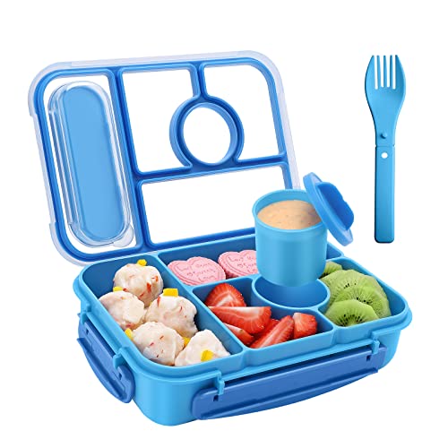 Bento Box Adult Lunch Box Kids (Blue)