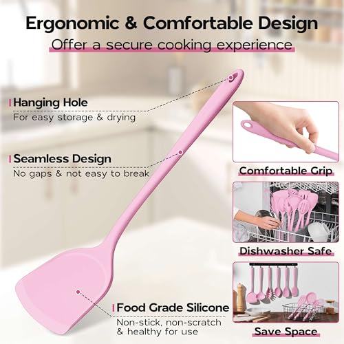 Silicone Cooking Utensils Set (Sakura Pink)