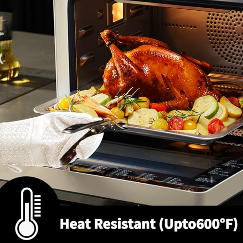 Silicone Oven Mitts (Apricot)