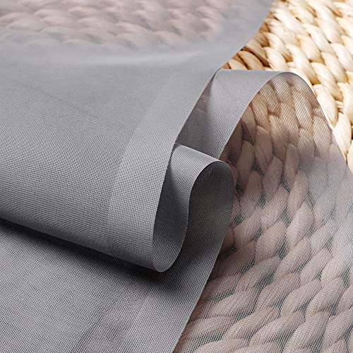 Short Grey Sheer Curtains 36 Inches 2 Panels Set (Grey / 42"W x 36"L (Pack of 2))