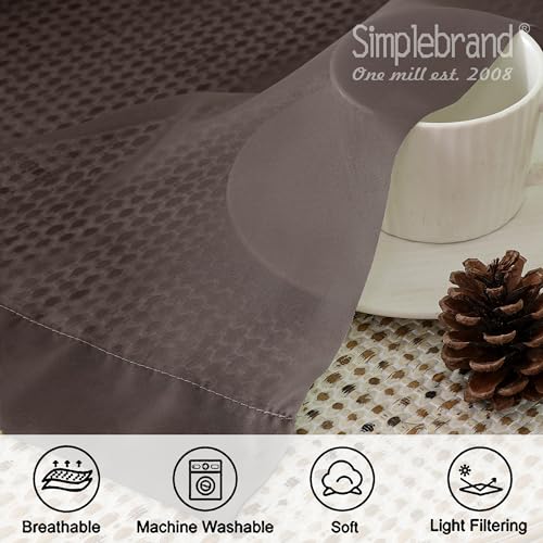 Chocolate Sheer Curtains 84 Inches Long (Chocolate / 42"W x 84"L (Pack of 2))