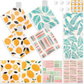 10 Pack Swedish Dishcloths Washable (10 Pack-lemon Prints+ Clips)