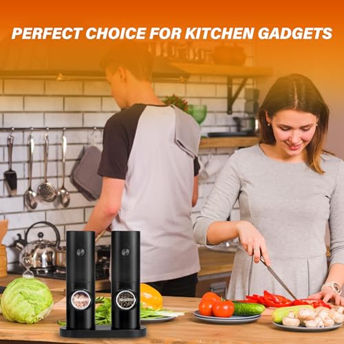 Electric Salt and Pepper Grinder Set (2 Pack)