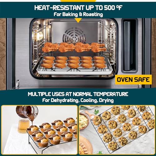 5 Tier Stainless Steel Cooling Rack (Black / 15" x 10")