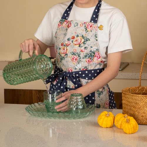 Kitchen Aprons with Pockets for Mother and Daughter (Floral Quarry Bloom)