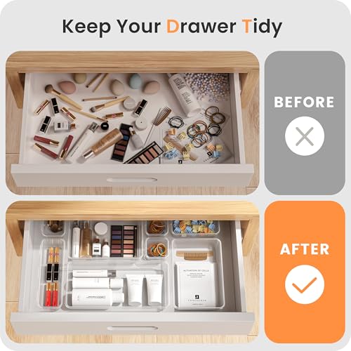 Tool Box Organizer Tray Divider Set Drawer Organizer (5 Size / Clear)