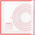 silicone pastry non stick baking mat with measurement fondant mat with three sizes for silicone baking mat (Red / 24"L x 16"W)