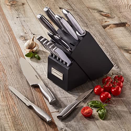 C77SS 15PG 15pc German Stainless Steel Hollow Handle Cutlery Block Set (15-Piece / Texured Hollow Handle)