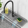 17.7 Inch Faucet Mat for Kitchen Sink Splash Guard (Gray / 17.7" x 5.5")