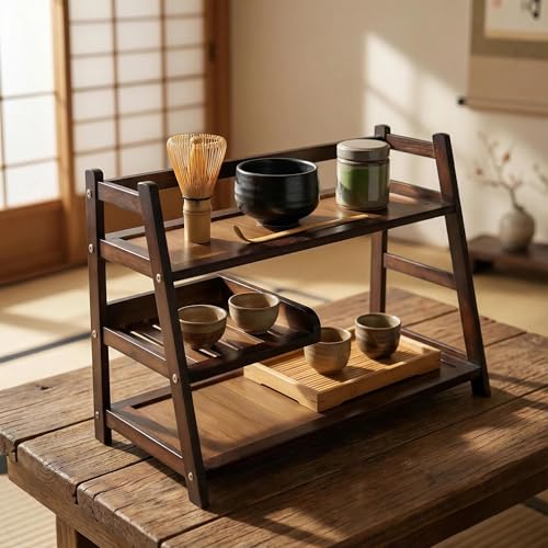 3 Tier Bamboo Matcha Station (brown)