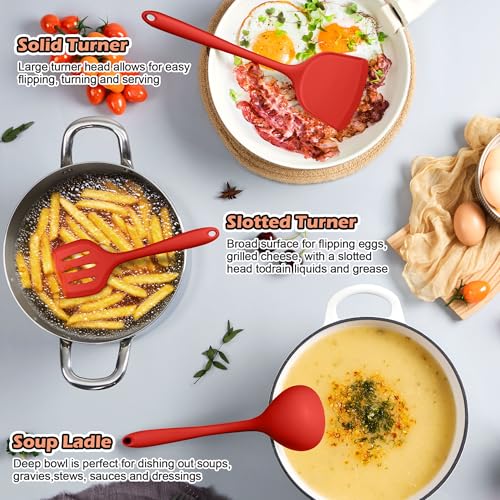Kitchen Cooking Utensils Set (Red)