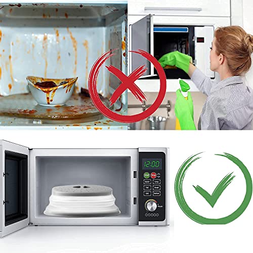 Microwave Splatter Cover for Food (Grey Cover 10.5 Inch)