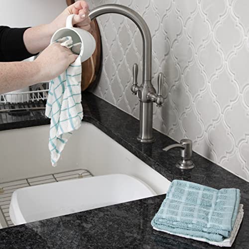 Premium 3 Pack Kitchen Towel & 6 (Dew / 9-Pack Bundle)
