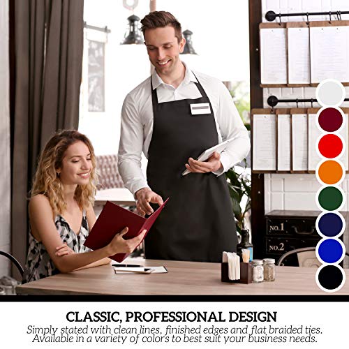 12 Pack Professional Chef Apron (Royal Blue)