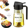 2 in 1 Glass Oil Sprayer & Dispenser (Black)