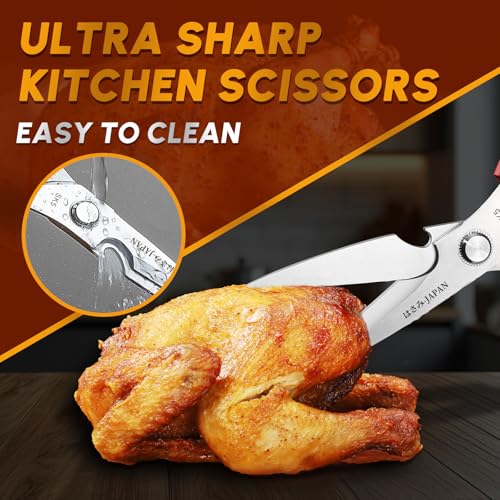 Kitchen Shears Heavy Duty (Red)