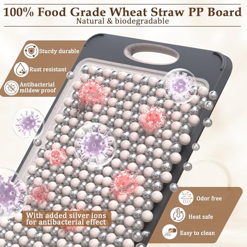 Cutting Board for Kitchen (16"Lx11"W-Gray)