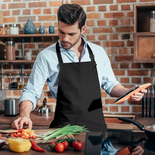 15 Pack Adult Aprons for Women Men (Small / Multicolor)