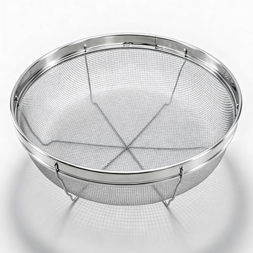 Fine Mesh Strainer for Kitchen (12.2 inch / Flat Shape)