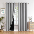 100% Blackout Curtains for Bedroom 102 Inches Long 2 Panels Set (52"W x 102"L (Pack of 2) / Light Grey)