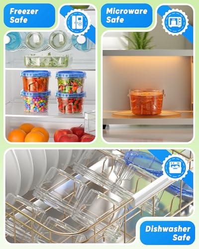 12 Pack 16oz Freezer Storage Containers (12Pack-16oz)