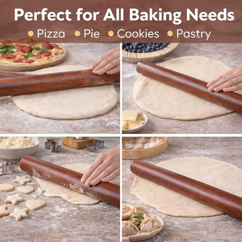 17 Inch French Rolling Pin (African Rosewood / 17")