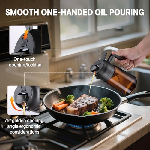 16oz 470ml Olive Oil Sprayer for Cooking (1PC Brown)
