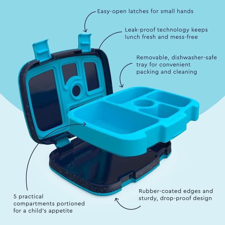 Kids 5 Compartment Lunch Box (Confetti Edition - Abyss Blue)
