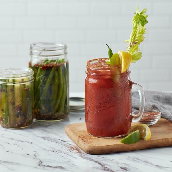 Wide Mouth Glass Mason Jars with Lids and Bands (Quart / 32 Oz (Pack of 3))