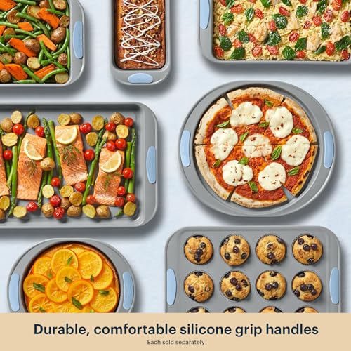 3 Piece Metal Cookie Sheet Bakeware Set (3 Piece Cookie Sheet / Cerulean)