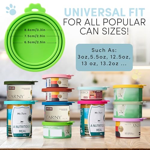4 Pack Universal Pet Food Can Covers Lids (Blush Breeze / 4 Piece Set)