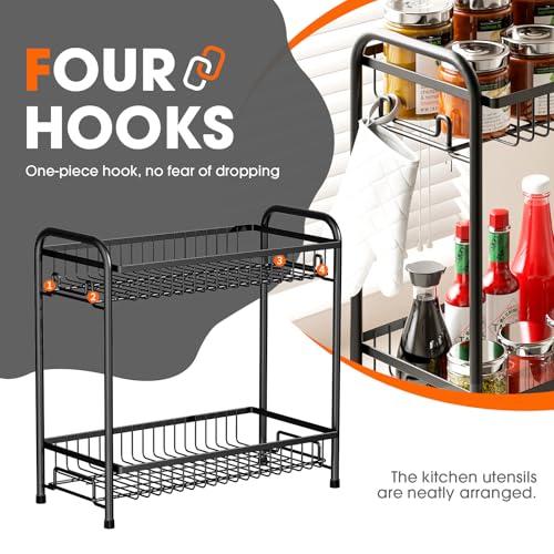 Spice Rack for Countertop (Black-1 Pack)