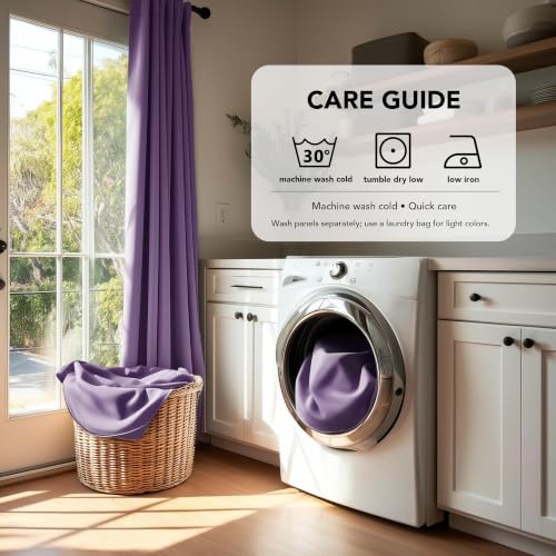 Blackout Curtains for Bedroom (Purple Grape / 52"W x 45"L (Pack of 2))