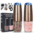 Rechargeable Electric Salt And Pepper Grinder Set (Copper-Set)