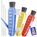 6 Pack 4 in 1 Cup Lid Cleaning Brush 3 Straws Bottle Brush (Blue & Yellow & Red)