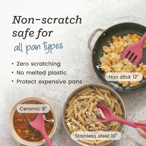Starpack Stir and Serve Silicone Cooking Utensils Set (Earthy Pink / Standard Size Set of 5, 11")