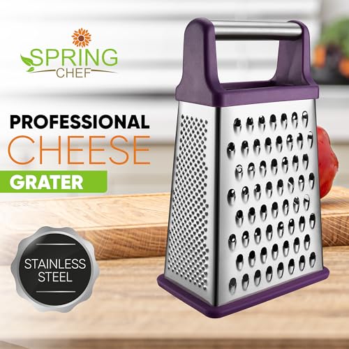 Stainless Steel XL Cheese Grater for Kitchen (Purple / XL)