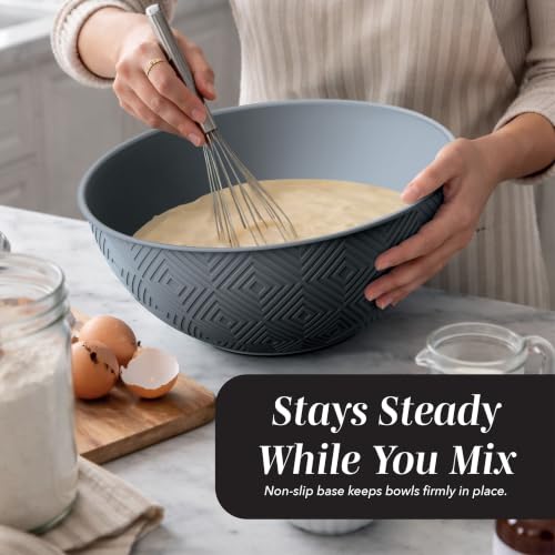 Mixing Bowls with Lids (Grey Rhombus)