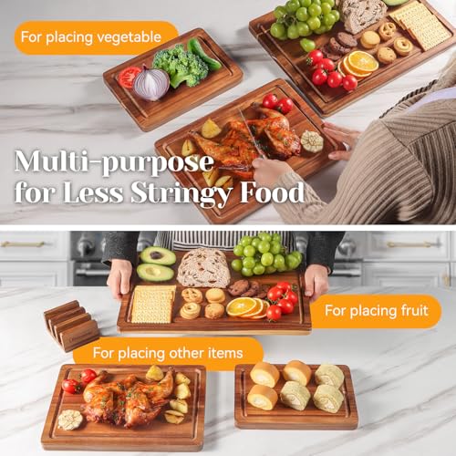 Acacia Wood Cutting Board Set of 3 (Wood)