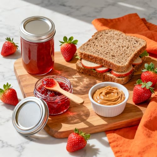 8 oz Mason Jars Bulk Set (8 fl oz x 24 - Regular Mouth)