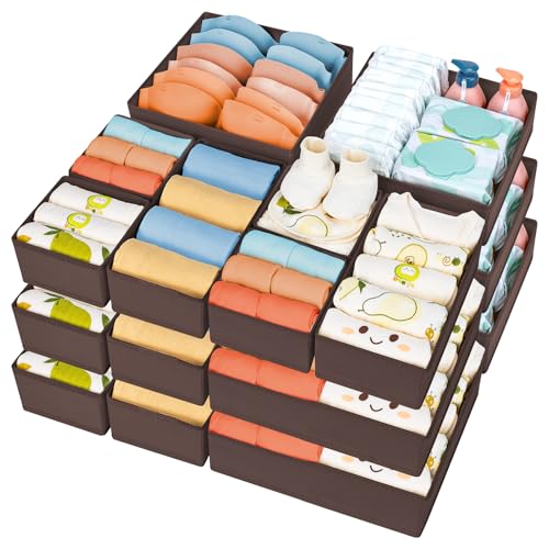 Drawer Organizer 15 Pack (Brown / 15 Pack)