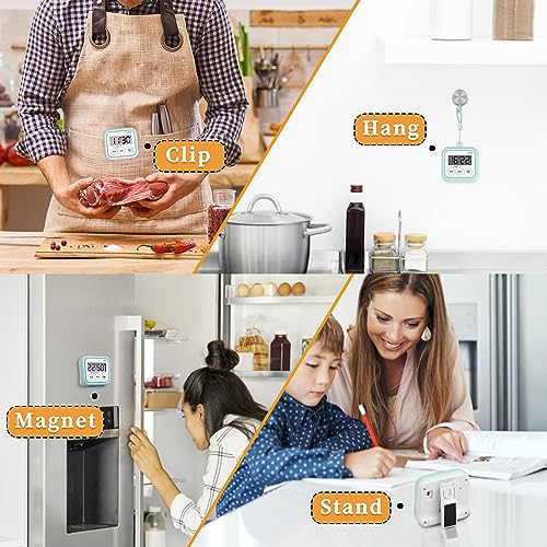 Timer Kitchen Timers for Cooking Classroom Timer for Kids Teachers Digital Magnetic Timers 2 Pack (Blue)